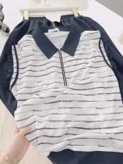 SET ÁO KẺ PHỐI TAT VIỀN MIX CHÂN VÁY NỮ