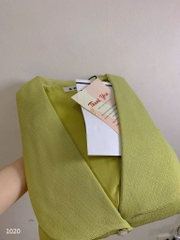 SET DẠ WEET LI-EN CỔ V SEN CÚC NGỌC QUẦN LI SẴN