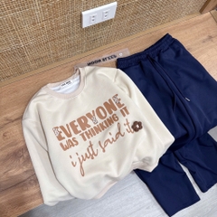SET NỈ HAI DA EVERYONE PHỐI CHỮ NÂU NỮ THU ĐÔNG SẴN