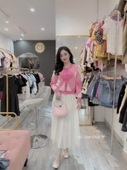 ÁO LEN CARDIGAN TRÁM HỒNG - BE - ĐEN ( XẢ 79k)