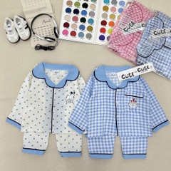 SET 2 BỘ ĐŨI DÀI PIZAMA 2 MÀU BÉ TRAI BÉ GÁI