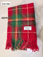 KHĂN MŨ - KHĂN DẠ KẺ CARO TONE ĐỎ NỮ THU ĐÔNG