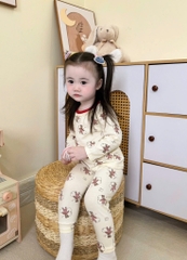 SET 2 BỘ DÀI KẺ CARO ĐỎ MÈO KITTY BÉ GÁI (XẢ 99k)