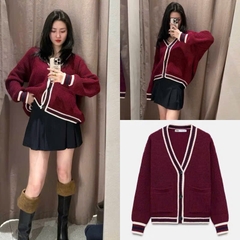 ÁO LEN CADIGAN MẬN Z.ARA PHỐI VIỀN NỮ THU ĐÔNG