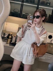 SET BỘ NỮ THÊU NGỰA KÈM KHĂN NỮ