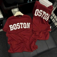 ÁO PHÔNG ĐỎ BOSTON THÊU ĐẮP CỘC TAY NỮ SẴN(XẢ 49k)