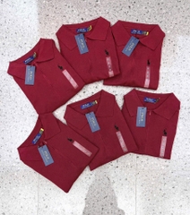 ÁO LEN CỔ POLO THÊU NGỰA MÀU ĐỎ ĐÔ NỮ SẴN