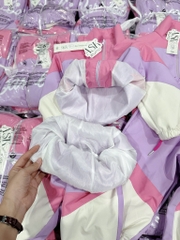 BỘ GIÓ DÀI BARBIE PHỐI TÍM HỒNG BÉ GÁI(SALE 90k)