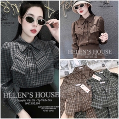 ÁO SƠ MI GU KẺ NƠ 2 LỚP DÀI TAY NỮ SẴN (XẢ 79k)