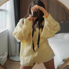 ÁO SƠ MI KẺ Z.ARA LI EO MẶC 2 KIỂU NỮ SẴN