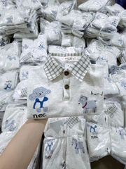 SET BỘ DÀI ÁO PHỐI SƠ MI KẺ QUẦN BÒ BÉ TRAI