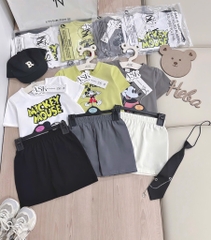 SET 3 BỘ CỘC MICKEY MOUSE TRẮNG XANH XÁM BÉ TRAI