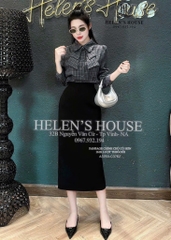 ÁO SƠ MI GU KẺ NƠ 2 LỚP DÀI TAY NỮ SẴN (XẢ 79k)