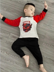 SET BỘ DÀI NGƯỜI NHỆN – QUẦN CHÂN CUA ĐỎ ĐEN BÉ TRAI