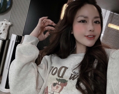SET ÁO NỈ SLOW DOWN MIX QUẦN BAGGY KEM NỮ THU ĐÔNG (HÀNG ĐÂT)