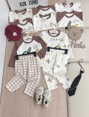 SET 2 BỘ DÀI MÁY BAY SIÊU XINH TONE NÂU BÉ TRAI