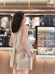 SÉT BỘ CỘC LINEN ÁO YẾM CÚC BỌC NỮ SẴN