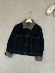 ÁO KHOÁC JEANS NỮ PHỐI CỔ KẺ THU ĐÔNG SẴN