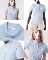 ÁO POLO CÁ SẤU XANH DƯƠNG NHẠT BASIC NỮ