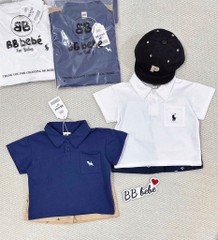 SET CỘC ÁO CỔ TRỤ QUẦN KAKI BÉ TRAI 2 MÀU