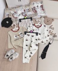 SET 2 BỘ DÀI COTTON CUTE PUPPY SIÊU CƯNG BÉ TRAI