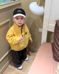 SET BỘ DÀI ÁO NỈ VÀNG QUẦN BÒ BÉ TRAI