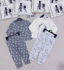 SET 2 BỘ DÀI HOMEWEAR CHÚ CHÓ TONE GHI BÉ TRAI