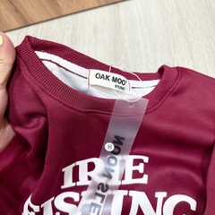 SET ÁO ĐỎ FISHING CLUB PHỐI QUẦN XÁM NỮ THU ĐÔNG
