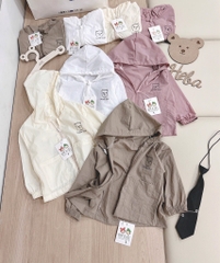 ÁO KHOÁC GIÓ IN GẤU 4 MÀU BÉ TRAI BÉ GÁI SẴN (SALE 35k)