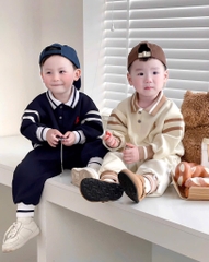 BỘ DÀI NỈ HAI DA POLO THÊU NGỰA 2 MÀU BÉ TRAI