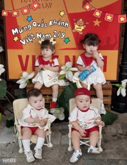 SET HOÀ HÌNH RỰC RỠ ĐỎ TRẮNG BÉ TRAI BÉ GÁI