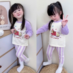 SET 2 BỘ DÀI QUẦN SỌC GẤU BEAR PUPPY BÉ GÁI SẴN