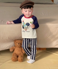 SET 2 BỘ DÀI CHÓ MK QUẦN KẺ SỌC BÉ TRAI