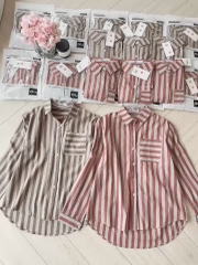 ÁO SƠ MI KẺ SỌC TÚI TRƯỚC NỮ(SALE 89k)