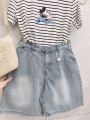 SET BÒ ÁO DÍP TĂM KẺ PHỐI MIX QUẦN LI BẠC NỮ