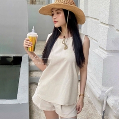 SÉT BỘ CỘC LINEN ÁO YẾM CÚC BỌC NỮ SẴN