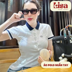 ÁO POLO COTTON CÁ SẤU CÚC BỌC NỮ SẴN (xả 49k)