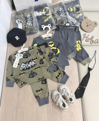 SET 2 BỘ DÀI BATMAN RÊU GHI BÉ TRAI