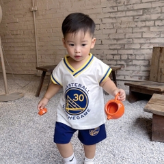 SET 2 BỘ DÀI PIZAMA TONE XANH CÚN KẺ BÉ TRAI