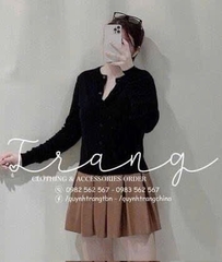 ÁO LEN CADIGAN Z.ARA CỔ TRÒN NỮ THU ĐÔNG