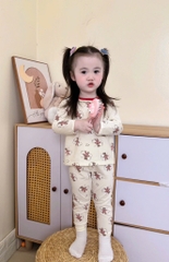 SET 2 BỘ DÀI KẺ CARO ĐỎ MÈO KITTY BÉ GÁI (XẢ 99k)