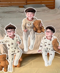 SET 2 BỘ DÀI COTTON CUTE PUPPY SIÊU CƯNG BÉ TRAI