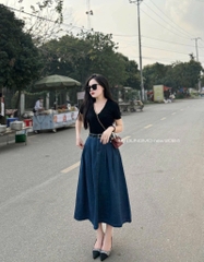 VÁY BÒ NỮ DÁNG DÀI