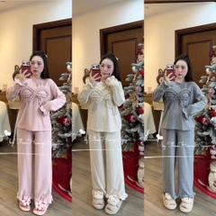 BỘ DÀI 3 MÀU PHỐI NƠ NỮ THU ĐÔNG (SALE 89k)