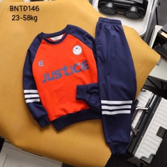 BỘ NỈ DÀI DA CÁ XUẤT PHỐI MÀU JUSTICE MEAGER COURAGE SIZE ĐẠI BÉ TRAI