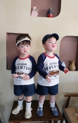 SET 3 ÁO Ô TÔ GẤU HAMBUGER DÀI TAY BÉ TRAI SẴN(XẢ 108k)