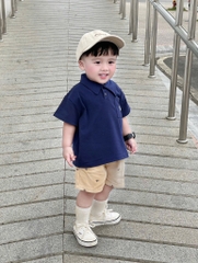 SET CỘC ÁO CỔ TRỤ QUẦN KAKI BÉ TRAI 2 MÀU