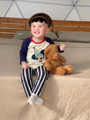 SET 2 BỘ DÀI CHÓ MK QUẦN KẺ SỌC BÉ TRAI