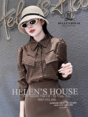 ÁO SƠ MI GU KẺ NƠ 2 LỚP DÀI TAY NỮ SẴN (XẢ 79k)