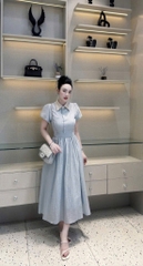 VÁY XOÈ NHẸ CỔ TRẮNG NỮ